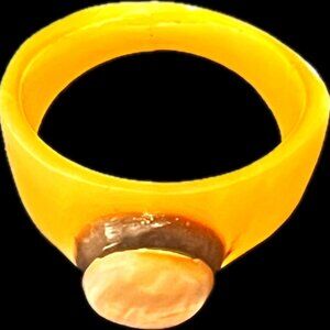 Mother of Pearl Ring/Shell Carved Band